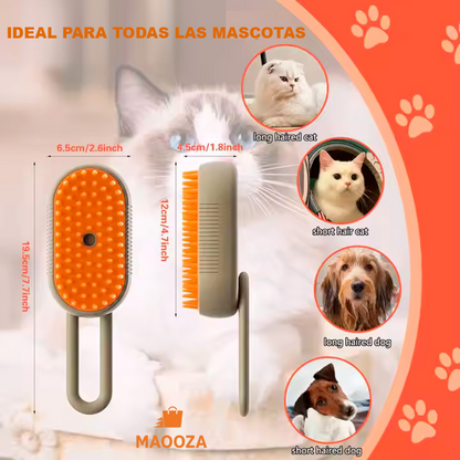 Cepillo a vapor recargable 4 en 1 para mascotas