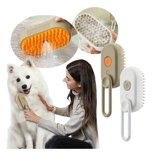 Cepillo a vapor recargable 4 en 1 para mascotas