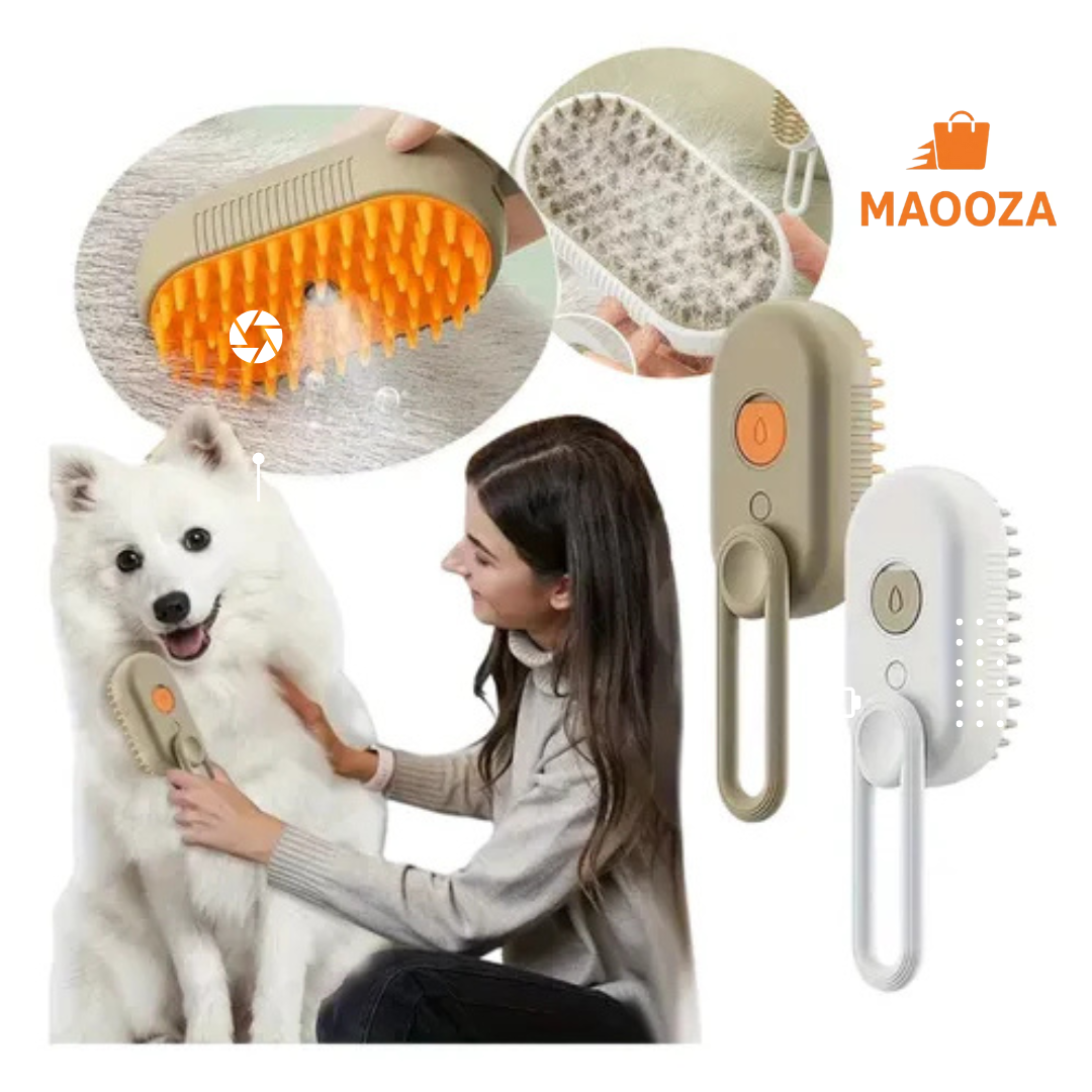 Cepillo a vapor recargable 4 en 1 para mascotas